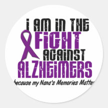 In The Fight Against Alzheimer's Disease NANA Stickers