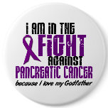 In The Fight Against Pancreatic Cancer GODFATHER buttons