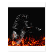 In the fire postcard