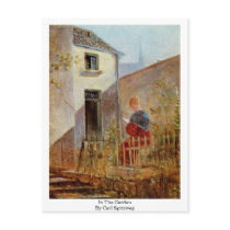 In The Garden By Carl Spitzweg Post Cards