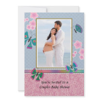 In the Garden Photo Baby Shower Invitation