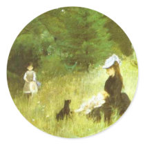 In The Grass Round Stickers