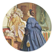 In The House Of The Artist By Schwind Moritz Von Round Stickers