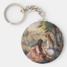 In the Meadow by Pierre-Auguste Renoir Keychain