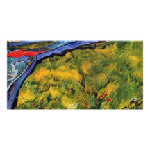In The Mountains At Sunrise, With A Fenced Meadow Picture Card