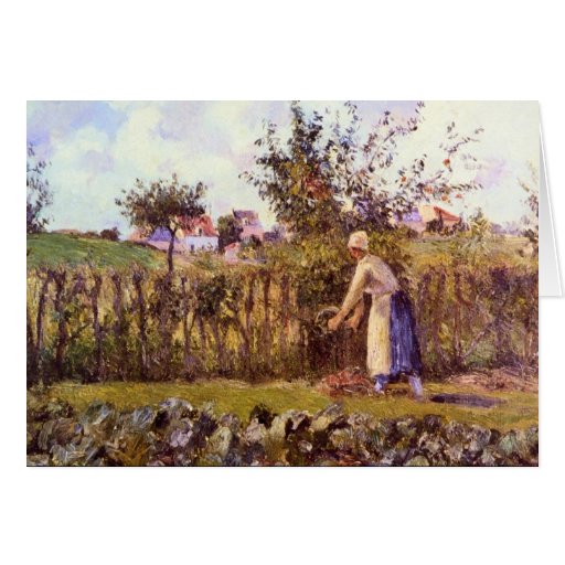 In the Orchard by Camille Pissarro Cards