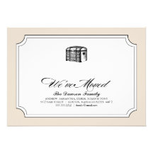in the trunk  {we've moved} personalized invitations
