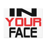 in your face text icon post cards