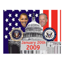 INAUGURAL Jugate Postcard