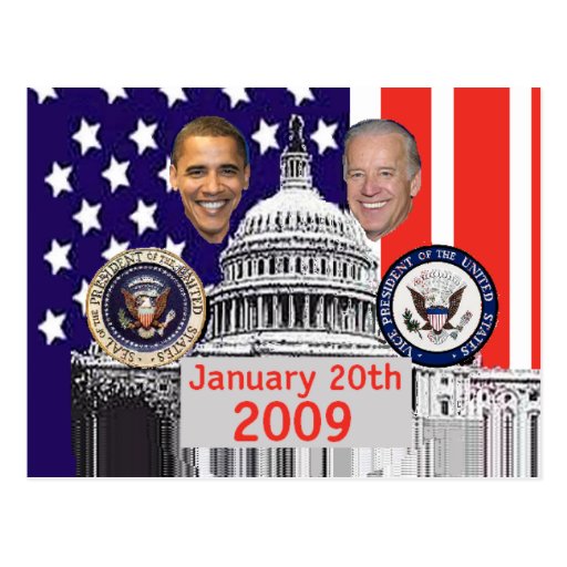 INAUGURAL Jugate Postcard