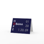 Inauguration "HOPE OBAMA" Note Card