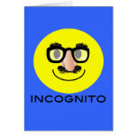 'incognito' SMILEY FACE CARD