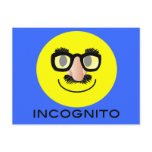 'incognito' SMILEY FACE POSTCARD