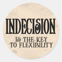 Indecision Round Sticker