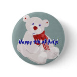 Independence Day Bear Button
