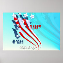 Independence Day Flag Poster