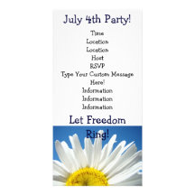 Independence Day Party! July 4th Party Invitations Personalized Photo Card