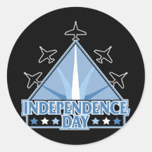 Independence Day Round Stickers