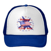 Independence Day Star Circle Mesh Hat