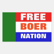 INDEPENDENCE OF THE BOER PEOPLE NATION RECTANGULAR STICKER