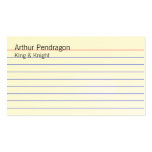 Index Card Business Card