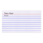 Index Card Business Card Template