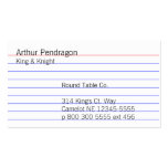Index Card Business Card Templates