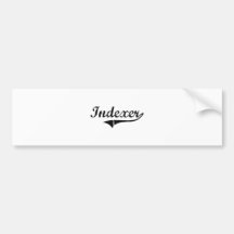 Indexer Professional Job Bumper Stickers