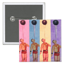 India Circus Pinback Buttons