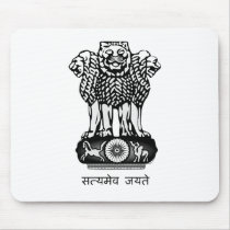 India Coat of Arms Mousepad