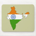 India flag map mouse pads