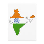India flag map postcards