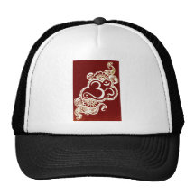 India mehndi red henna hat