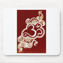 India mehndi red henna mousepads