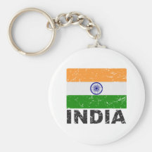 India Vintage Flag Keychain