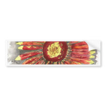indian blanket wildflower watercolor painting bumper stickers