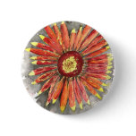 indian blanket wildflower watercolor painting button