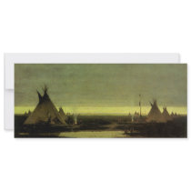 Indian Camp at Dawn by Jules Tavernier Personalized Invites