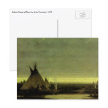Indian Camp at Dawn by Jules Tavernier postcards