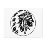 Indian Chief Head postcards