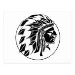 Indian Chief Head Postcards
