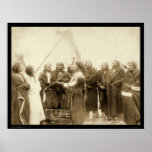 Indian Chiefs with General Miles SD 1891 Poster