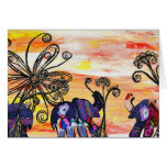 Indian Elephants Card
