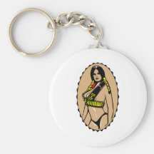 Indian Femal Warrior Key Chains