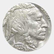 INDIAN HEAD NICKEL STICKERS
