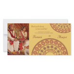 Indian Henna Wedding Thank You Photo Card photo cards