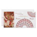 Indian Henna Wedding Thank You Photo Card photo cards