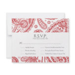 Indian Paisley Response Card w/ Dinner Option invitations