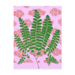 Indian Print Fern Pinks postcards