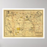 Indian Reservation Map 1923 posters